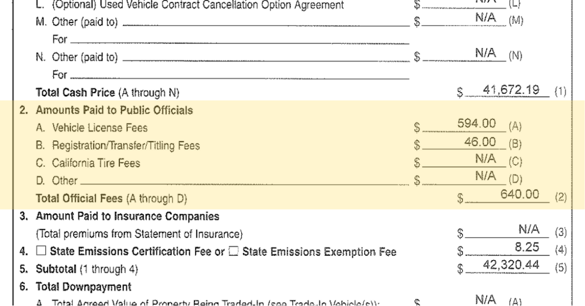 Niche Utama 2 VEHICLE LICENSE FEES & REGISTRATION FEES